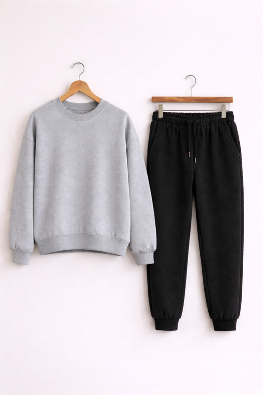 Спортивний костюм чоловічий весняний Zruchno світшот та штани L Сіро-чорний (33500519)