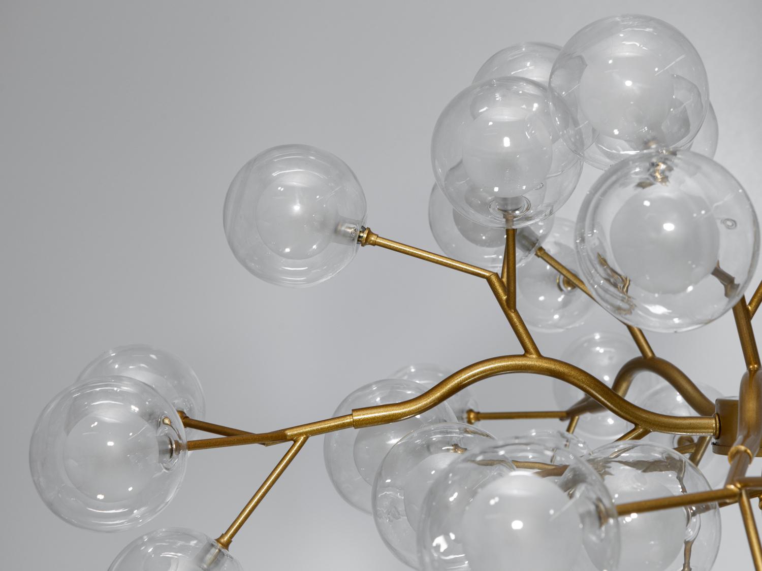 Люстра подвесная Светлячок 45 ламп Золотой сатин (886-45B GD) - фото 3 Люстра подвесная Светлячок 45 ламп Золотой сатин (886-45B GD) - фото 3