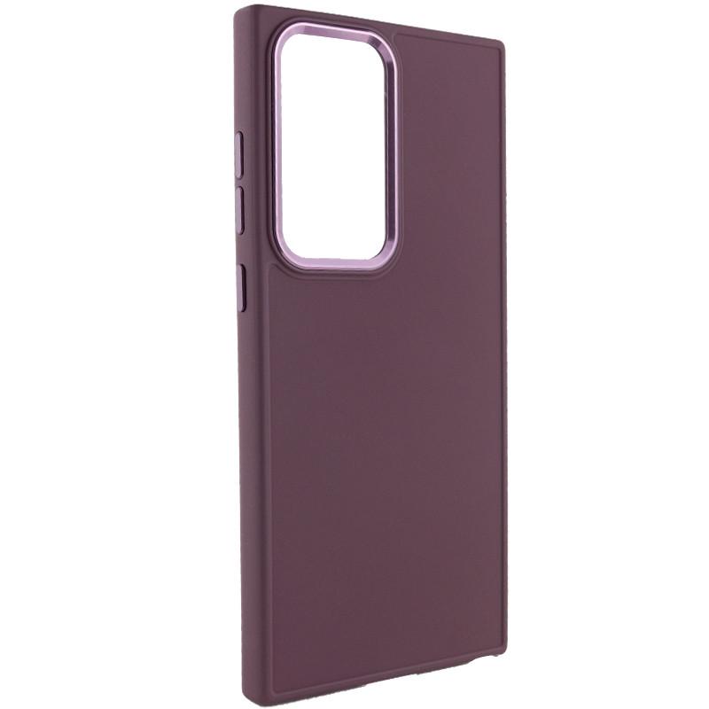 Протиударний TPU чохол Bonbon Metal Style для Samsung Galaxy S24 Ultra Бордовий / Plum
