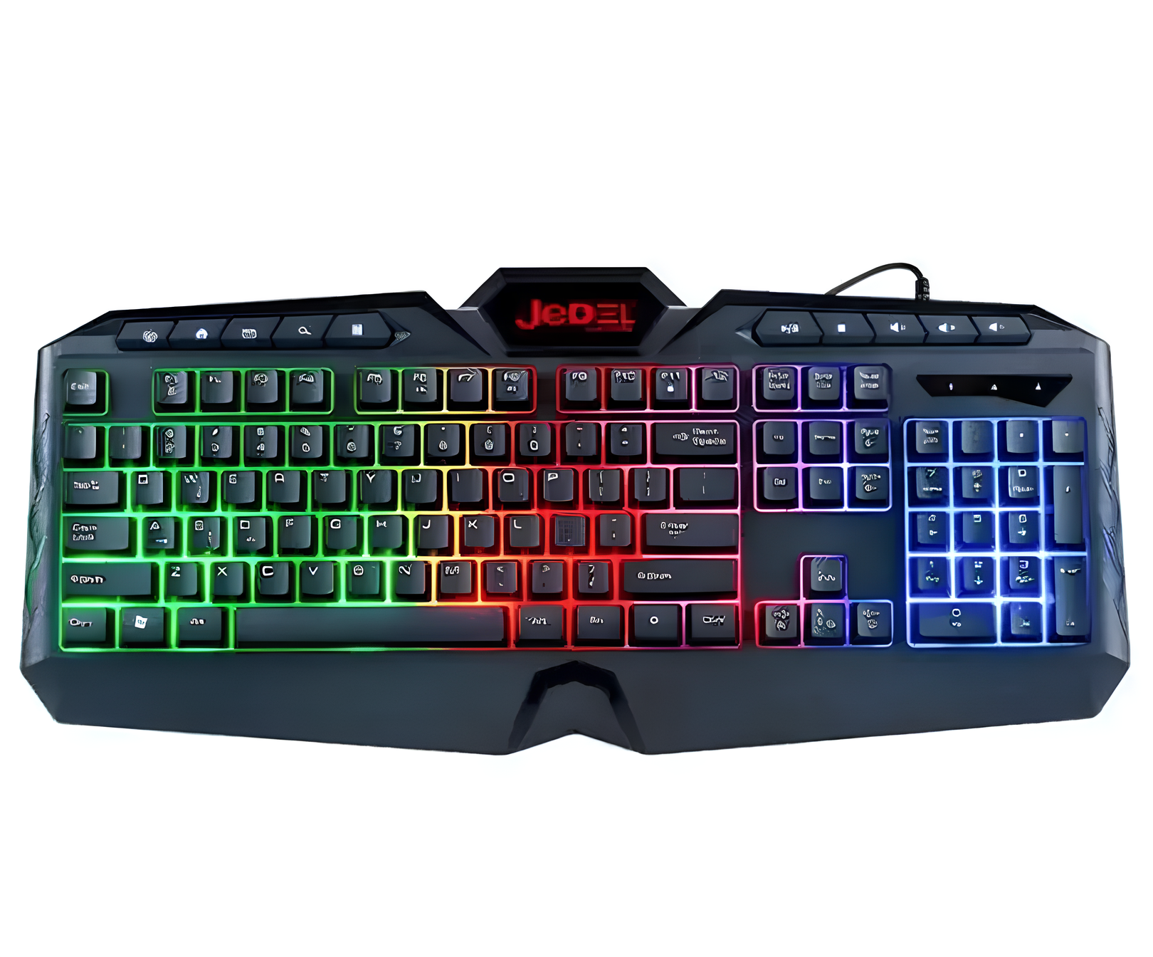 Клавиатура проводная игровая Jedel K504 USB мультимедийная c RGB подсветкой (100629)