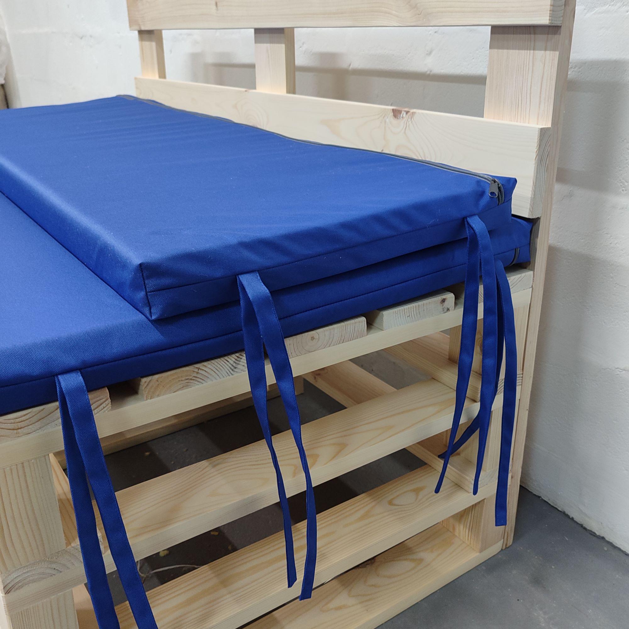 Комплект водоотталкивающих подушек для паллет-дивана eGarden оксфорд 120x60x5/120x40x5 см Синий электрик (5602) - фото 3 Комплект водоотталкивающих подушек для паллет-дивана eGarden оксфорд 120x60x5/120x40x5 см Синий электрик (5602) - фото 3