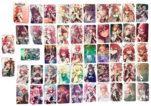 Набор карточек Genshin Impact Геншин Импакт Яэ Мико 50 шт. (343) Набор карточек Genshin Impact Геншин Импакт Яэ Мико 50 шт. (343)