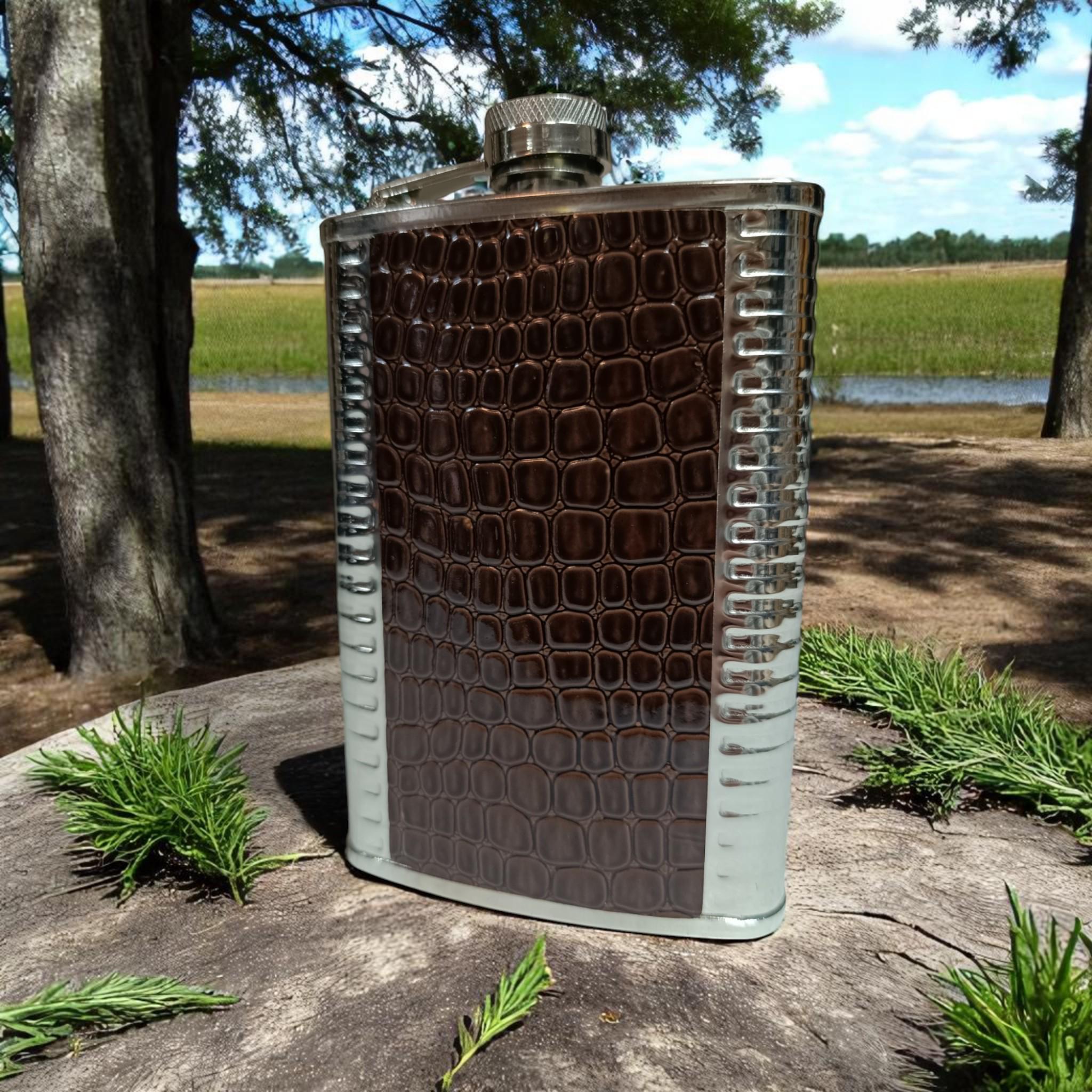 Фляга Hip Flask Snake GDA-9/6 9Oz 266 мл з нержавіючої сталі Brown (F_GDA-9/6) - фото 2