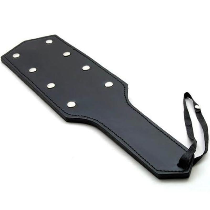 Шлепанка Steel Studded Leather Paddle с металлическими заклепками Черный (1000014285)
