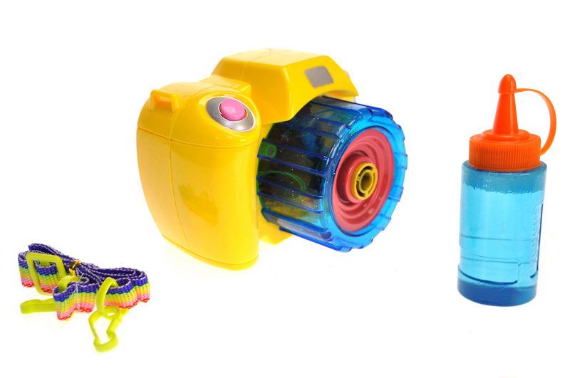 Игровой набор для пускания мыльных пузырей Metr + Фотоаппарат 20х10х23 см Желтый (P8718)