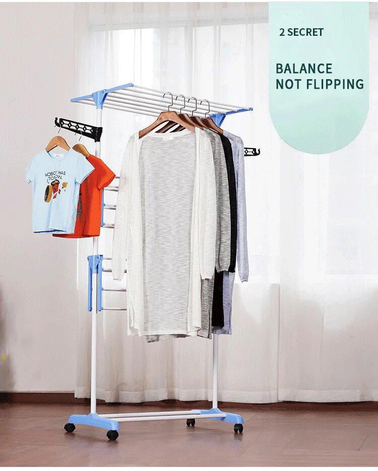 Сушарка для білизни Garment Rack With Wheels складана - фото 4