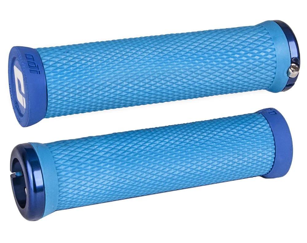 Грипсы ODI Elite Motion V2.1 Lock-On Cyan Blue w/Black Clamp (D33MTU-U)