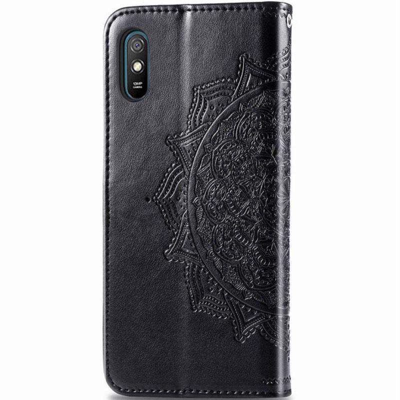 Кожаный чехол (книжка) Art Case с визитницей для Xiaomi Redmi 9A Черный - фото 4