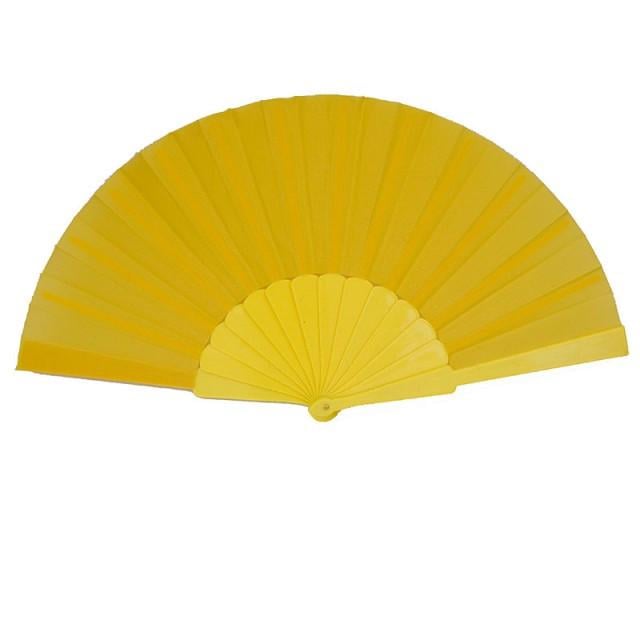 Віяло ручне для танців і спорту 23х43 см Жовтий (В1566)