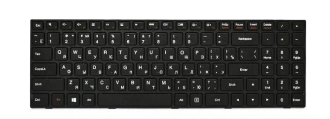 Клавіатура для ноутбука LENOVO 100-15IBY 300-15 B50-10 RU чорна рамка Black