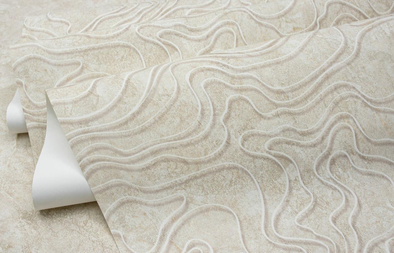 Обои флизелиновые SINTRA Travertino 526026 декор винил горячего тиснения 1,06х10,05 м Бежевый