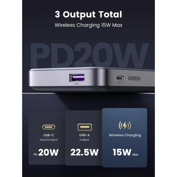 Повербанк UGREEN Magnetic Wireless PB206 (15086) - фото 6 Повербанк UGREEN Magnetic Wireless PB206 (15086) - фото 6