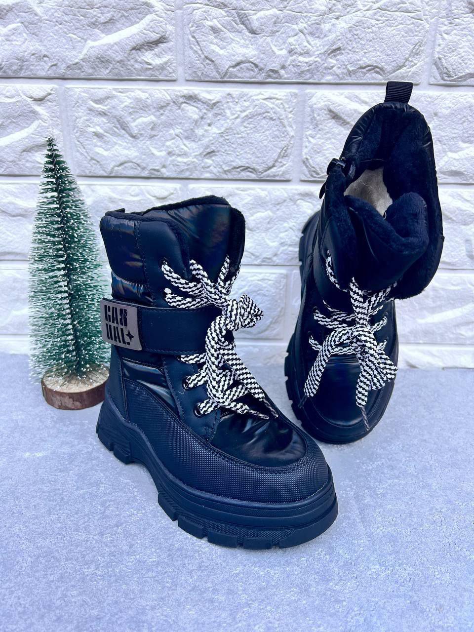 Сапоги для девочки Apawwa 1346 р. 30 19 см Черный (1346)