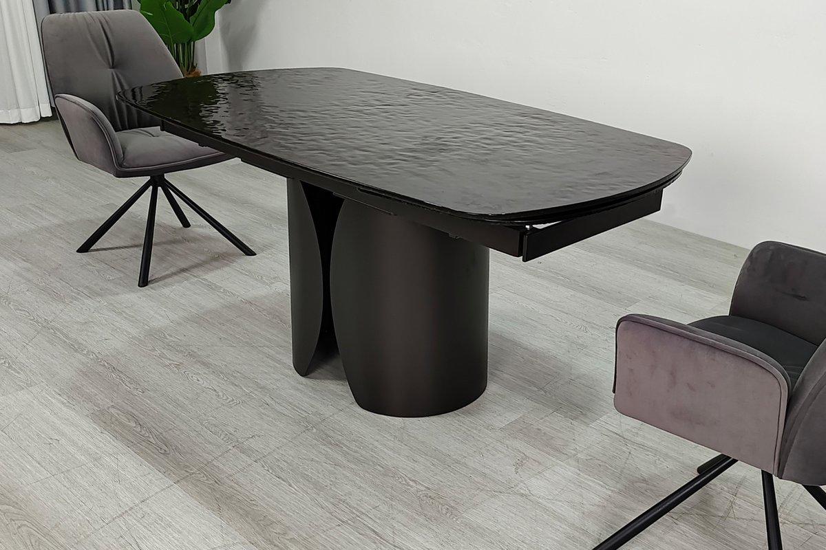 Обеденный стол раскладной Intarsio EDGAR 160-240х90 см Бронзовый/Коричневый (EDGAR160) - фото 5