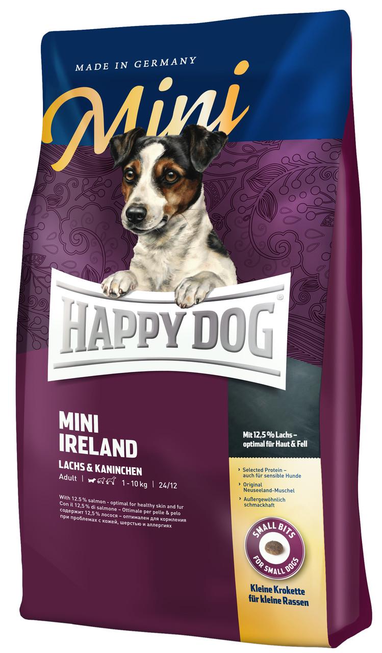 Корм сухой Happy Dog Mini Ireland для собак мелких пород для нормализации линьки и собак имеющих проблемы с кожей 8 кг