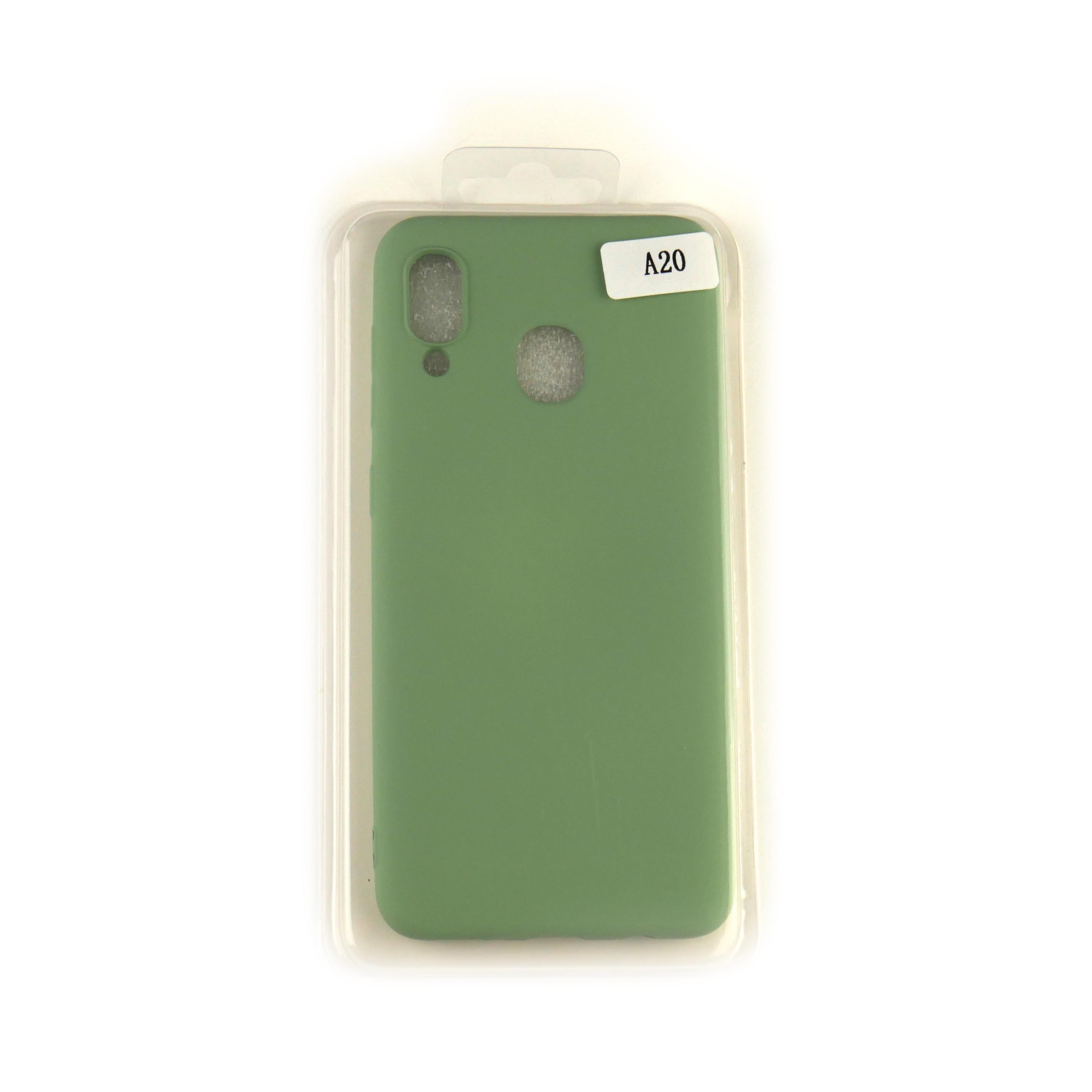Чехол Silicone Case Full Cover Samsung A20 Зеленый
