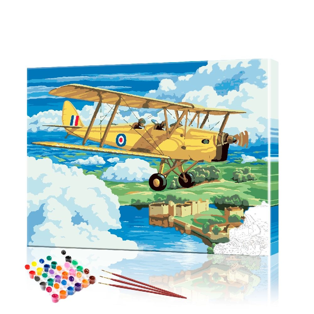 Картина по номерам ArtSale Самолет PBN0589 40х50 см