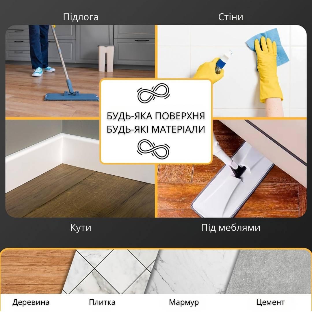 Швабра универсальная с распылителем воды Bodasan для влажной и сухой уборки с насадкой из микрофибры (HT04) - фото 7 Швабра универсальная с распылителем воды Bodasan для влажной и сухой уборки с насадкой из микрофибры (HT04) - фото 7