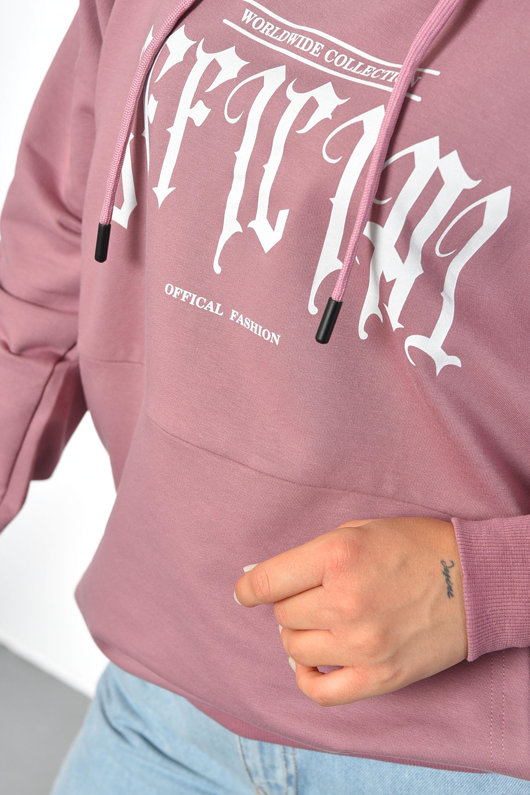 Худи женское 2XL Сиреневый (189670) - фото 4 Худи женское 2XL Сиреневый (189670) - фото 4