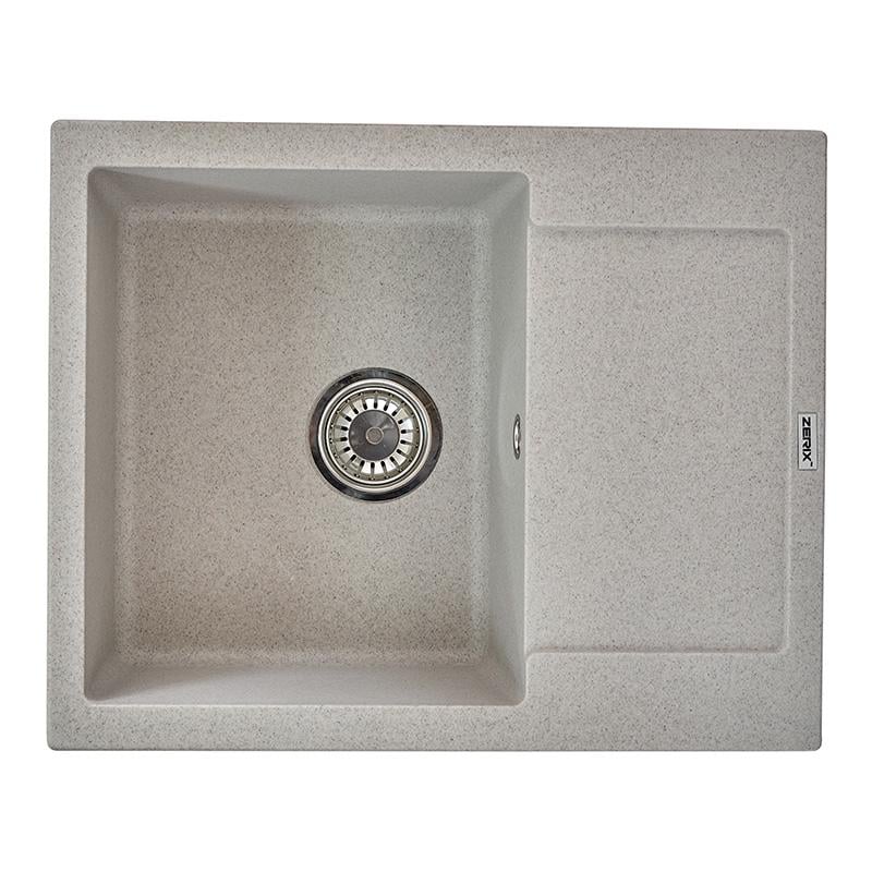 Мойка кухонная Zerix ZS-6250S-07 гранитная врезная прямоугольная Мраморный (ZX4590)
