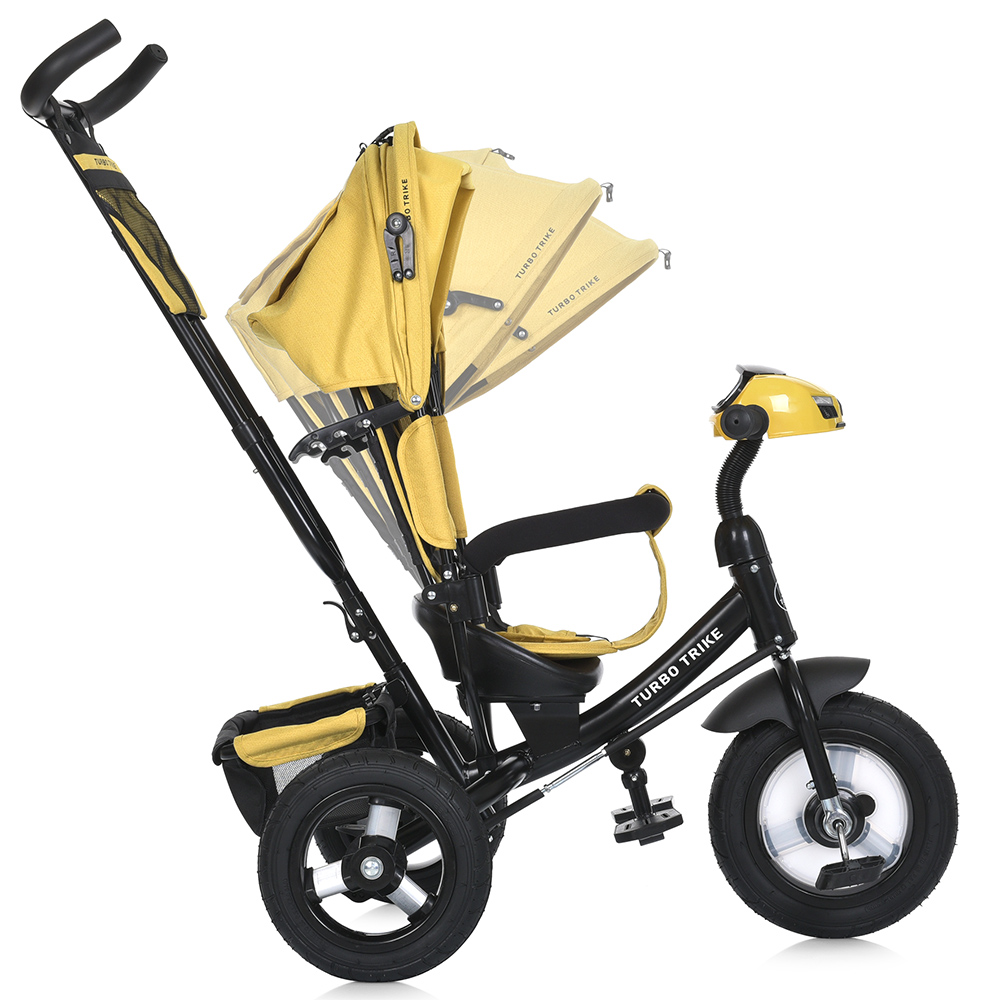 Велосипед триколісний Turbo Trike MT 1006-10 з батьківською ручкою Жовтий - фото 2 Велосипед триколісний Turbo Trike MT 1006-10 з батьківською ручкою Жовтий - фото 2