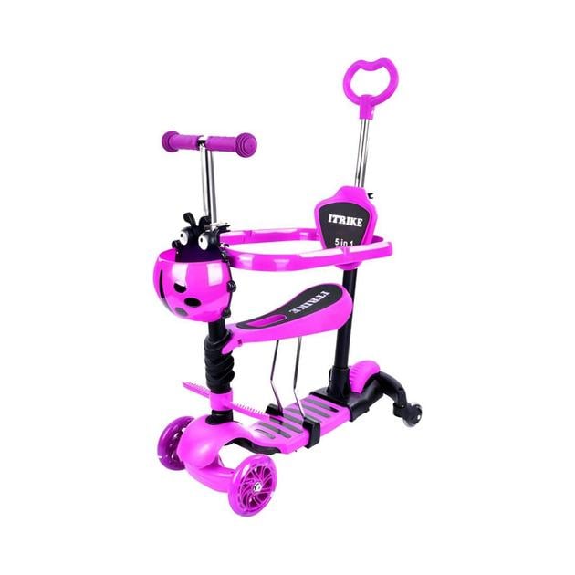 Самокат 5в1 Розовый (JR 3-101-P) Самокат 5в1 Розовый (JR 3-101-P)