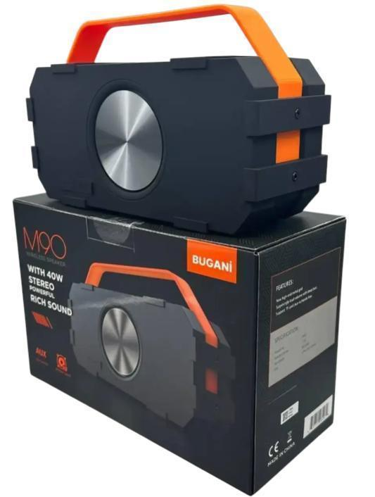 Колонка Bluetooth BUGANI M-90 40 Вт Черный - фото 4 Колонка Bluetooth BUGANI M-90 40 Вт Черный - фото 4