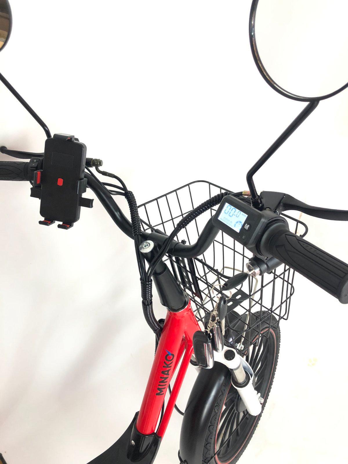 Електровелосипед двомісний MINAKO V4 PRO 500W/60V/18Ah із заднім амортизатором Червоний - фото 13