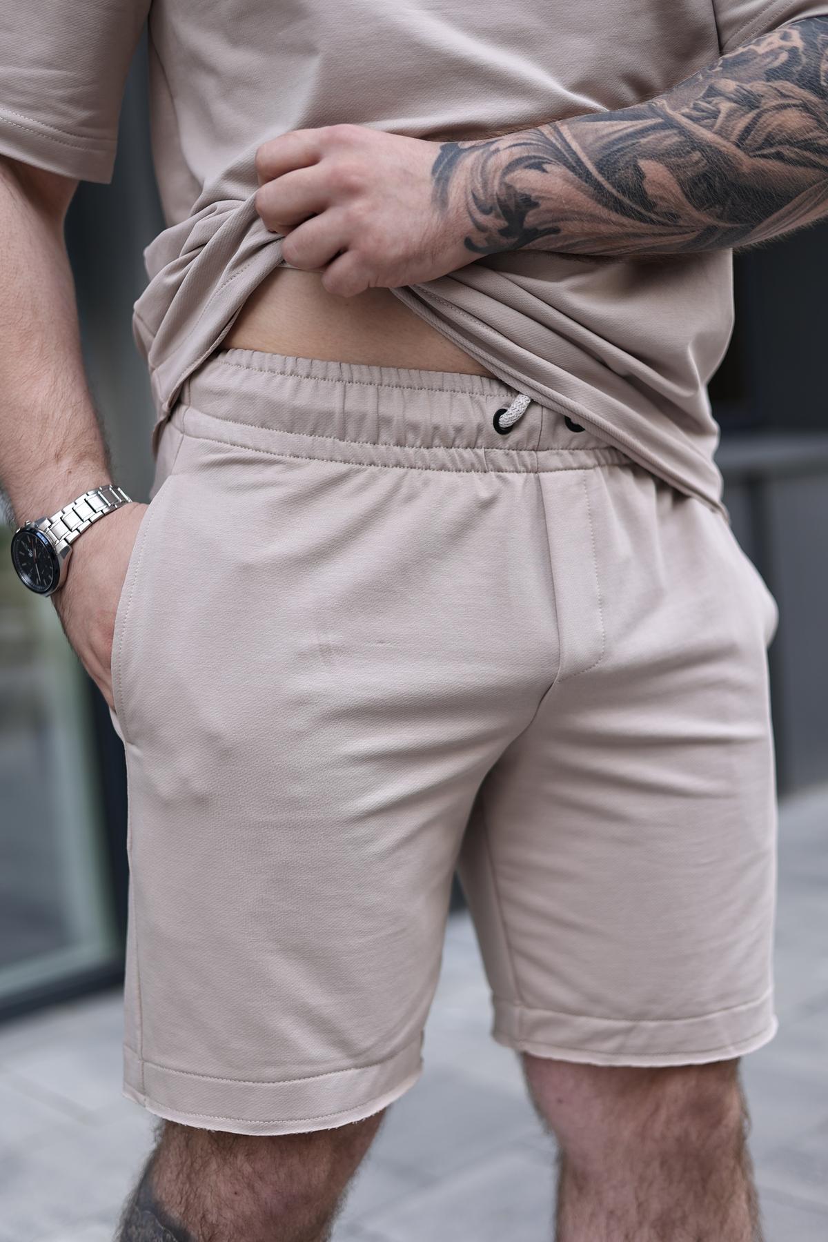 Шорты мужские Breeze Intruder трикотажные M Бежевый (1123798508/1)