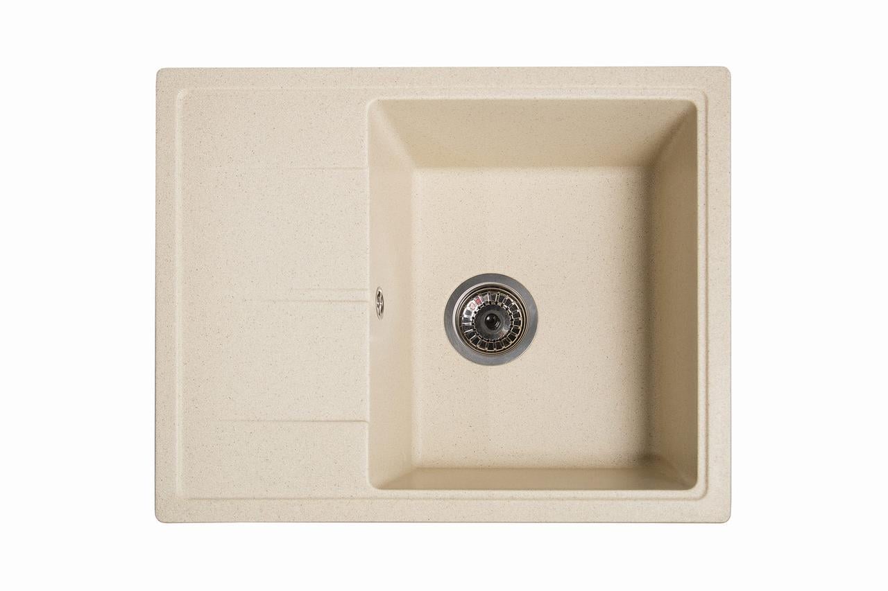 Мийка кухонна квадратна Силіка зі штучного каменю Жовтий (1570457740)