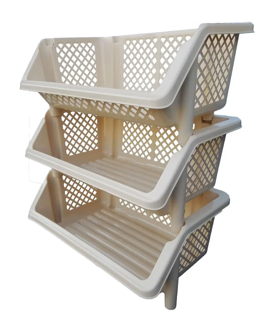 Этажерка универсальная ПолимерАгро на 3 секции Бежевый (2451-Б) - фото 1 Этажерка универсальная ПолимерАгро на 3 секции Бежевый (2451-Б) - фото 1