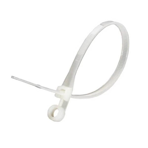 Хомут кабельний Sokol з кільцем нейлон 4х150 100 шт./уп. Білий (28679758)