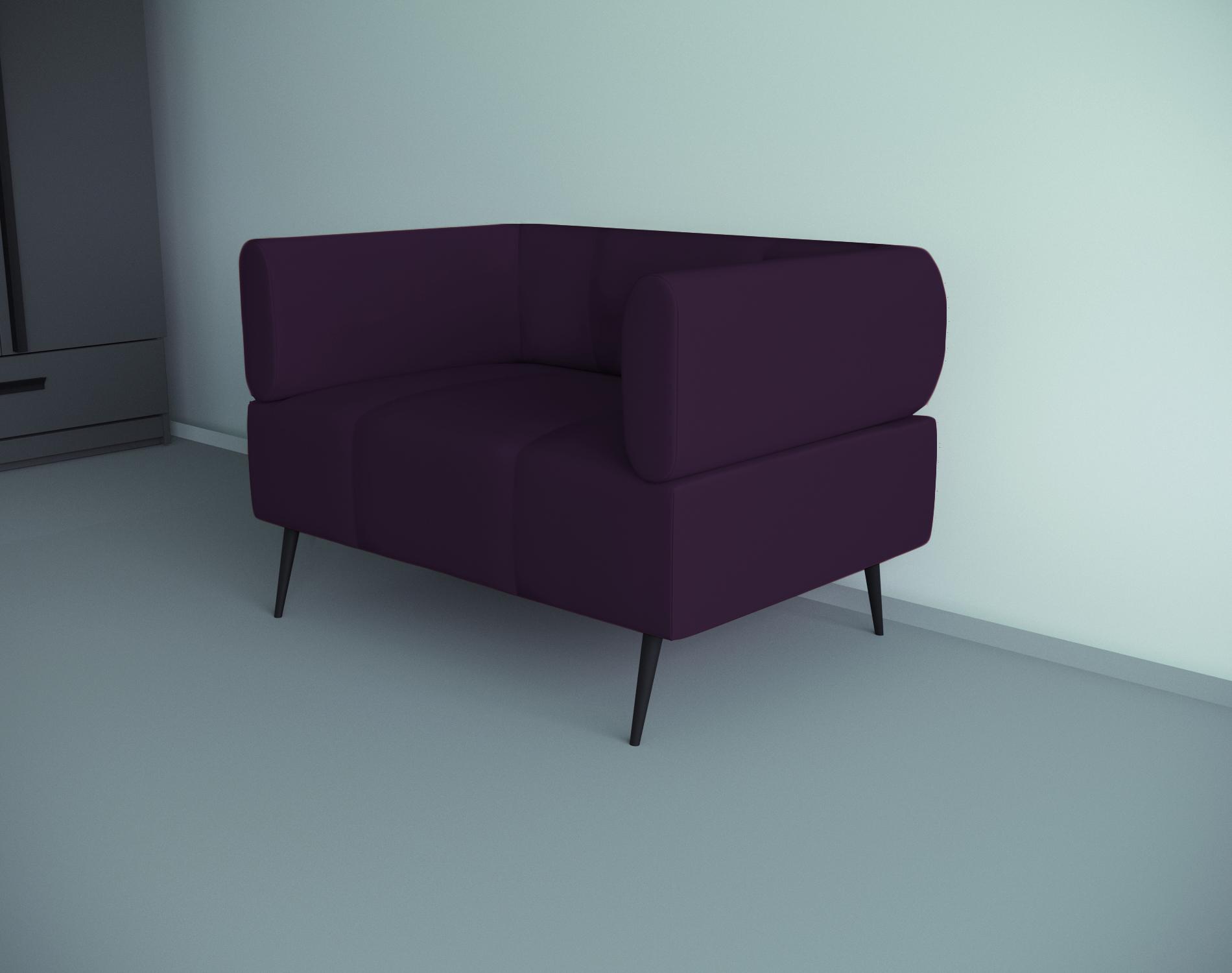 Крісло офісне ТОБІ ШО Бенно-1 з підлокітниками та конусною ногою шкірзам 1000х720х750 мм Фіолетовий (2216) - фото 2 Крісло офісне ТОБІ ШО Бенно-1 з підлокітниками та конусною ногою шкірзам 1000х720х750 мм Фіолетовий (2216) - фото 2