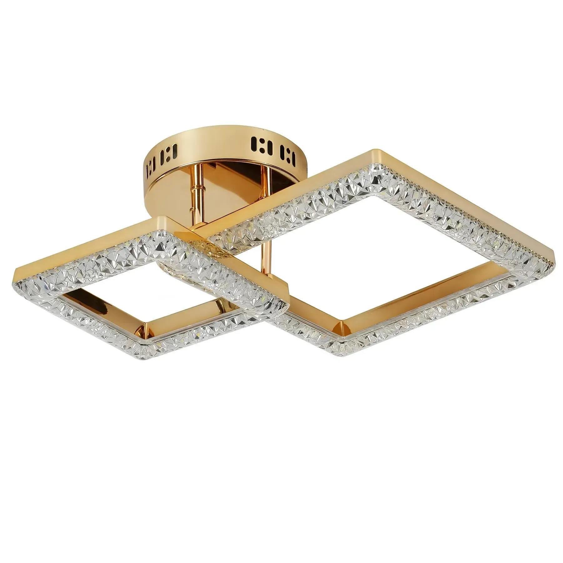 LED-люстра потолочная Sirius на два плафона 3000/6500К IP20 G 2726/1+1 GD 2х25W Золотой (28687598)