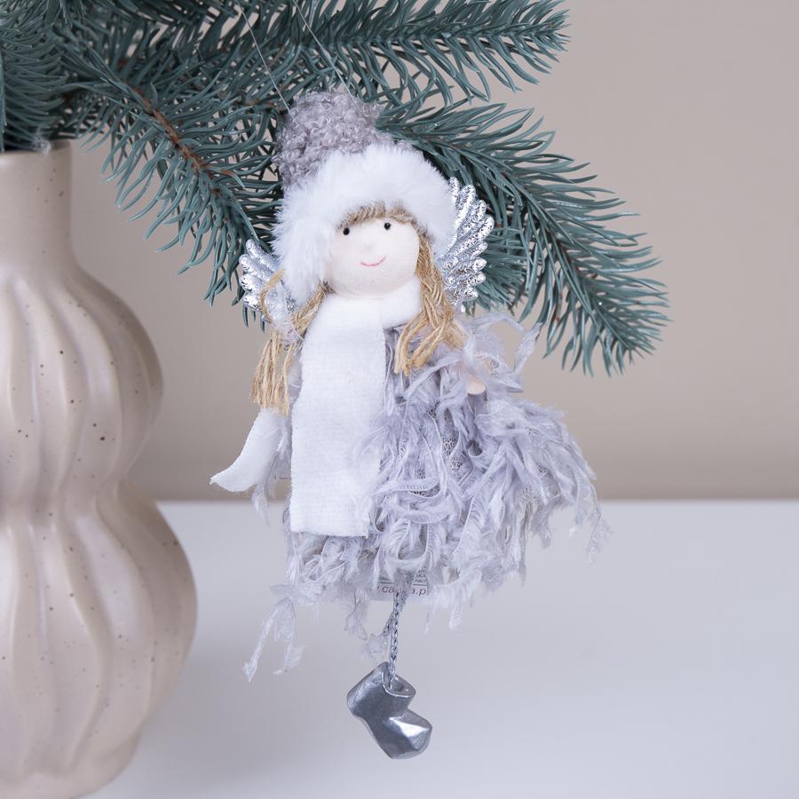 Подвеска Ангелочек текстильный Серый (1404-2) Подвеска Ангелочек текстильный Серый (1404-2)