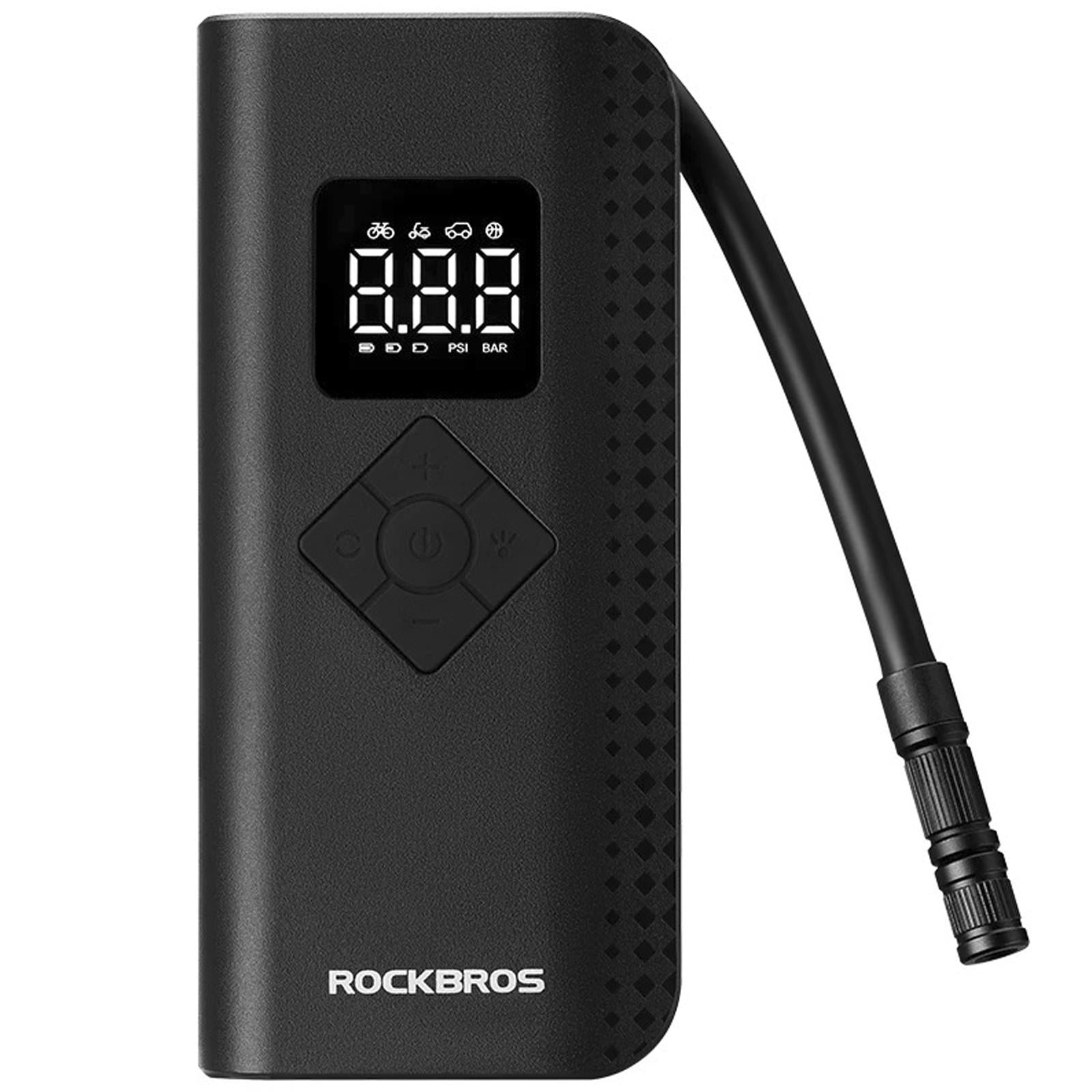 Насос велосипедный электрический ROCKBROS A13 150 PSI 10,34 BAR Черный (RB-A13-5098)