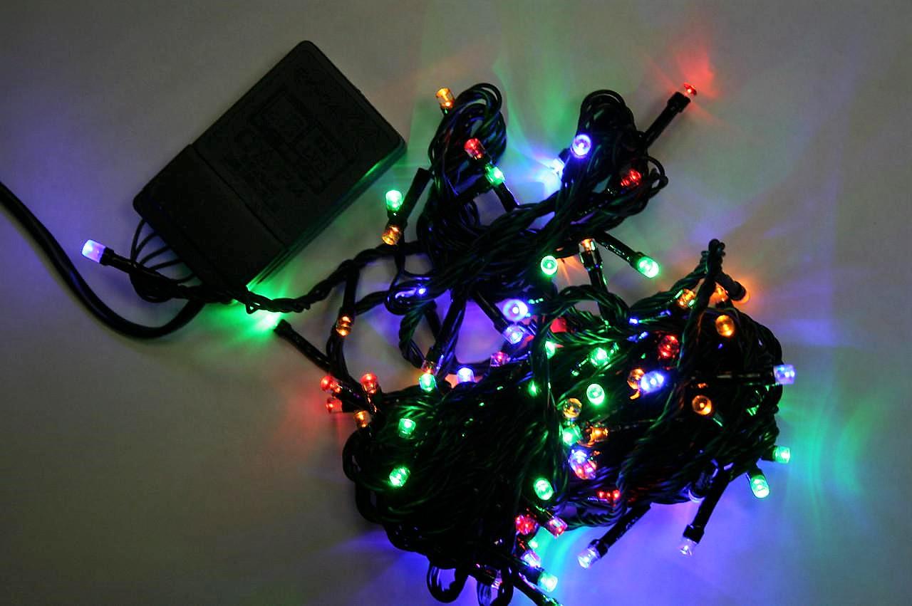 Гірлянда 300 LED M-4 чорний дріт Multicolor (34522)