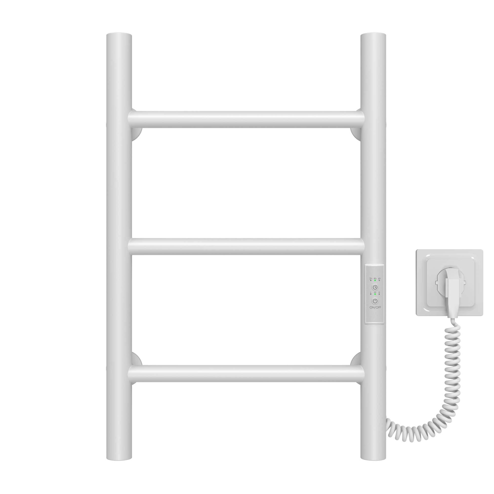 Полотенцесушитель электрический Deffi Орион П3 WD03 правое подключение нержавеющая сталь 500x400 мм Белый (C.OR.40.50.3.EWR3)