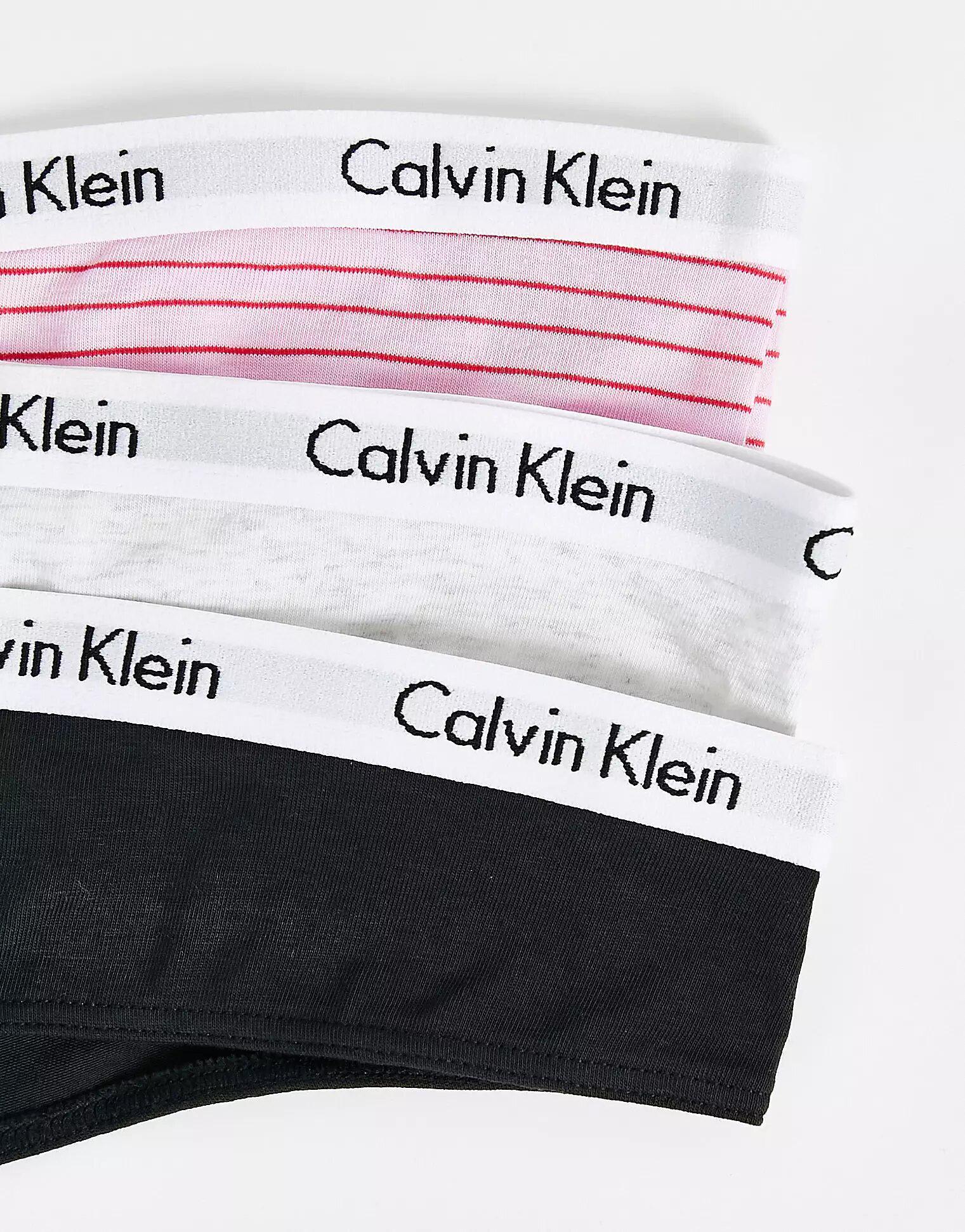 Набір жіночих трусиків Calvin Klein XL 3 шт. Різнокольоровий (1159770546) - фото 2