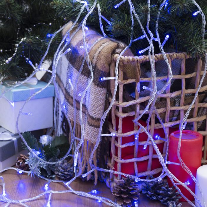 Гірлянда на ялинку Alphatrade Нитка 26 м 400 LED статика Прозорий/Синій (120213) - фото 2