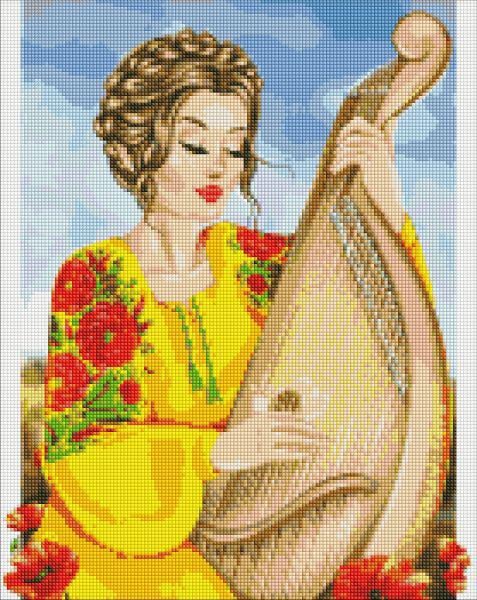 Алмазна мозаїка Ідейка Грай моя бандура 40x50 см (Id-AMO7402)