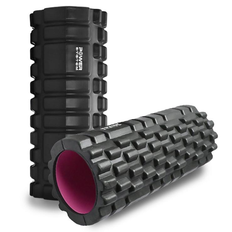 Ролик масажний Power System PS-4050 Fitness Foam Roller 33x15 см Black/Pink - фото 2