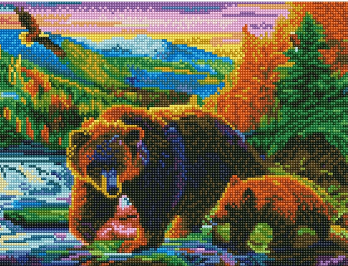 Алмазная мозаика Rainbow Art Обитатели Аляски на холсте с подрамником 30х40 см (EJ1410)