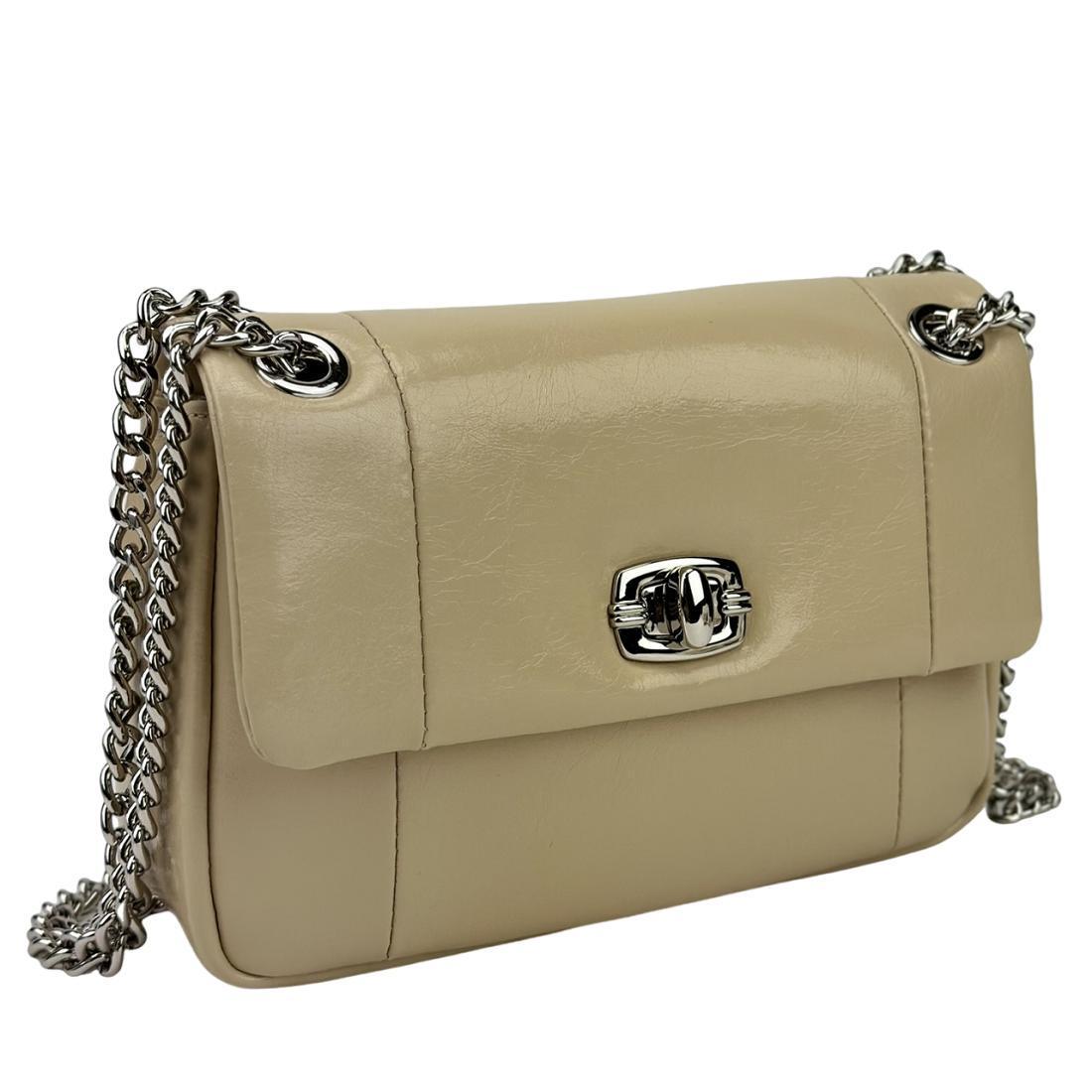 Женская сумка кожаная UnaBorsetta NW11-6911B Бежевый (2656558574) Женская сумка кожаная UnaBorsetta NW11-6911B Бежевый (2656558574)