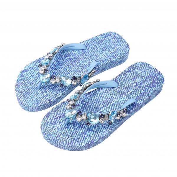 Вьетнамки женские Mooilo р. 37 Голубой (Flippi-jeans)