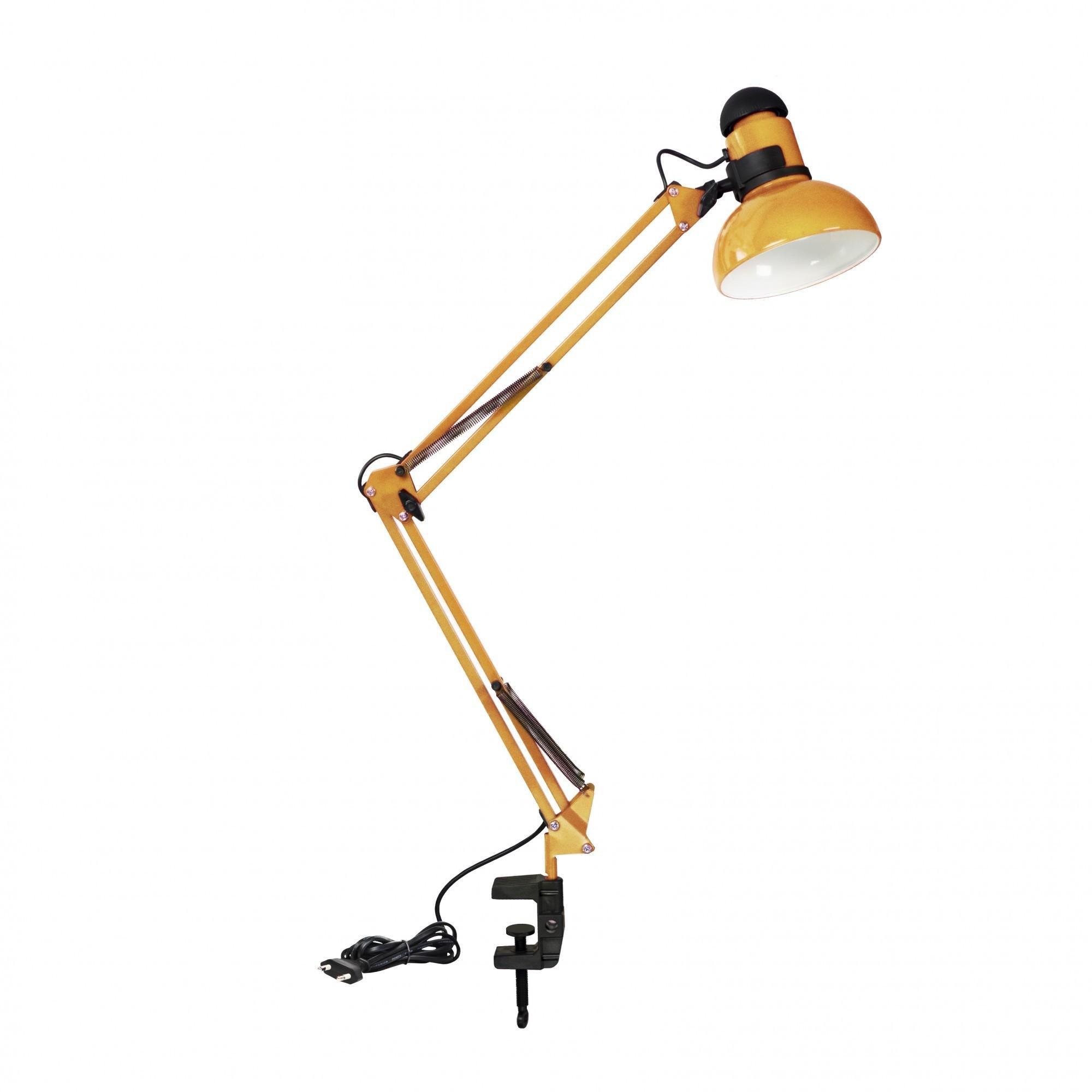 Лампа настольная на струбцине Loga под цоколь Е27 Золото (13374-е)