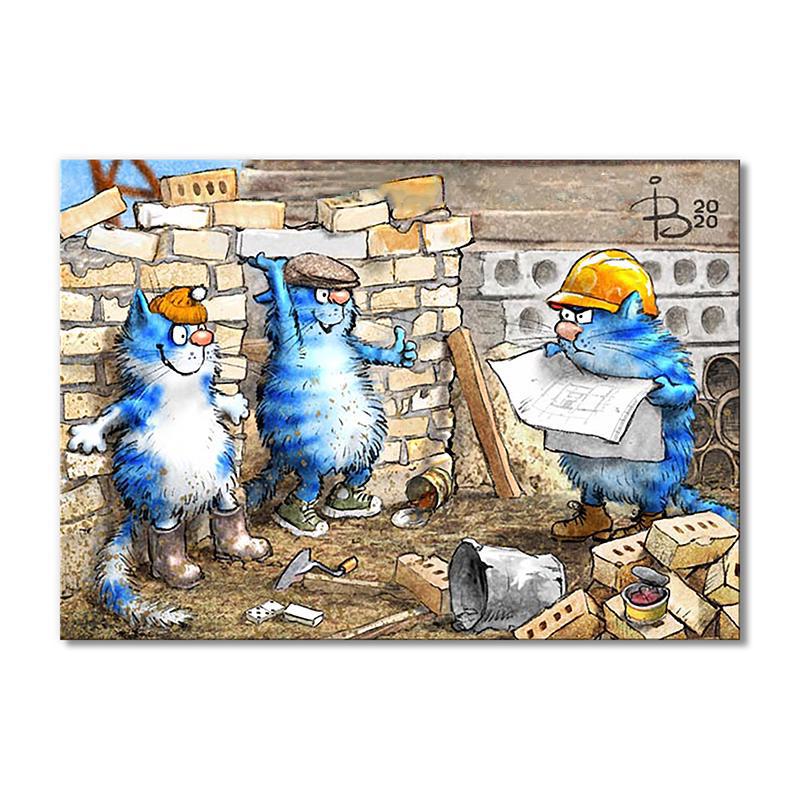 Модульная картина Прораб 1 модуль 80x120 см