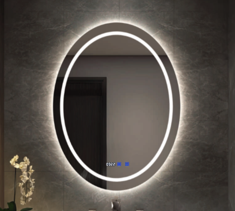 Зеркало в ванную комнату вертикальное с LED подсветкой 60х80 см