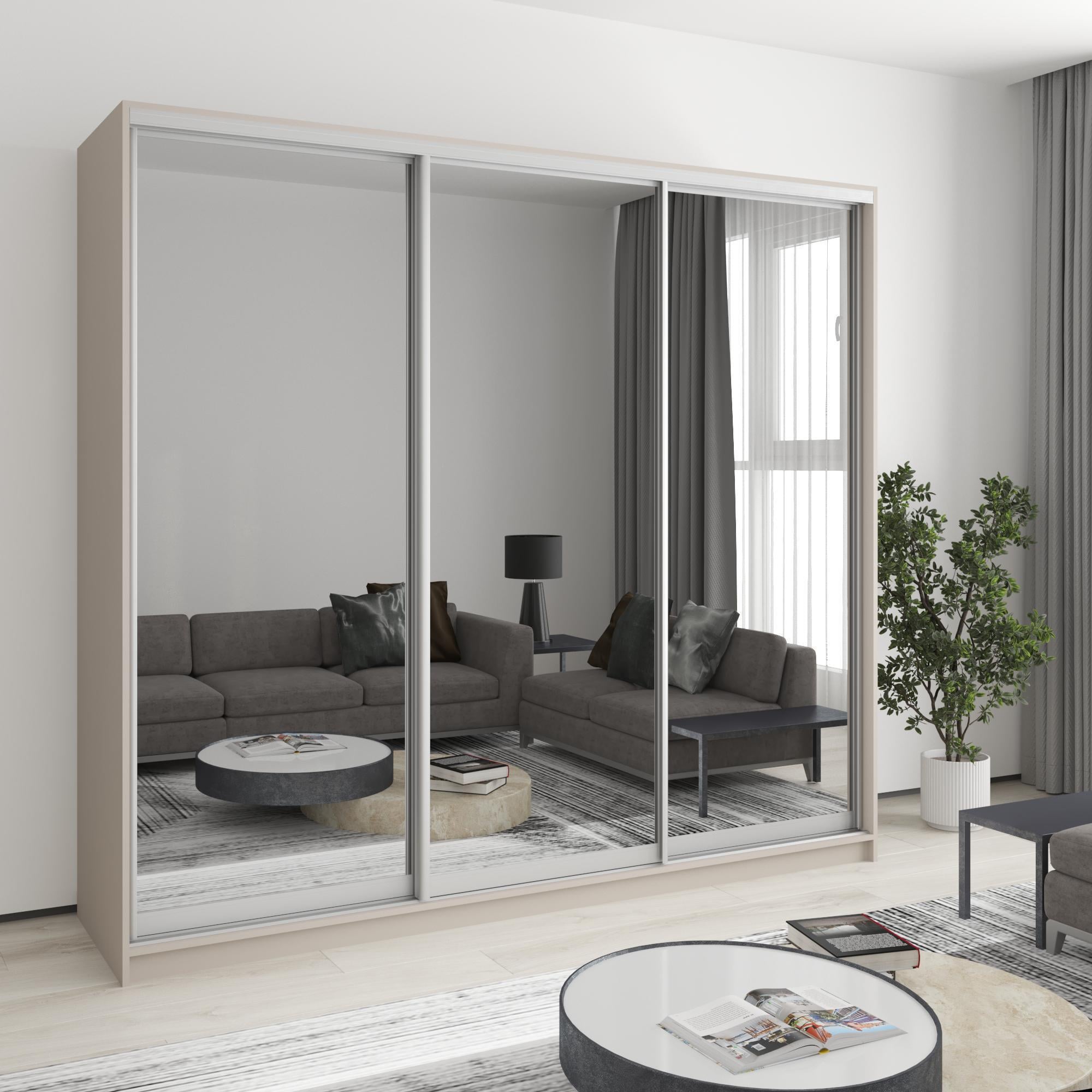 Шкаф-купе трехдверный MebelStar Стандарт AL 3 Зеркала 230x45x210 см Кашемир (MBS-3003)