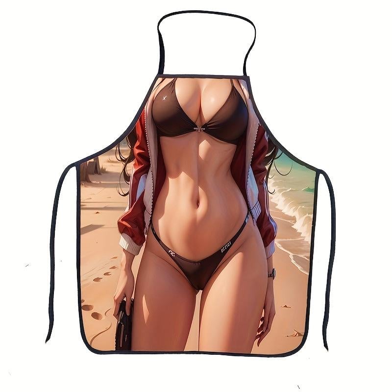 Фартук с приколом девушка для праздника 80x60 см Разноцветный (50214) Фартук с приколом девушка для праздника 80x60 см Разноцветный (50214)